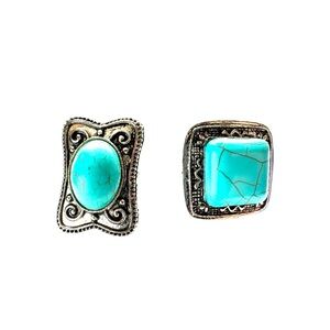 Farah Jewelry Turquoise Rings Set
